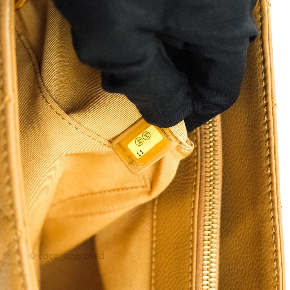 Chanel Caviar Leather Grand Shopping Tote GST Bag - Dark Beige with Gold Hardware | Luxury Designer Handbag for Women, Perfect for Work, Travel & Everyday Use