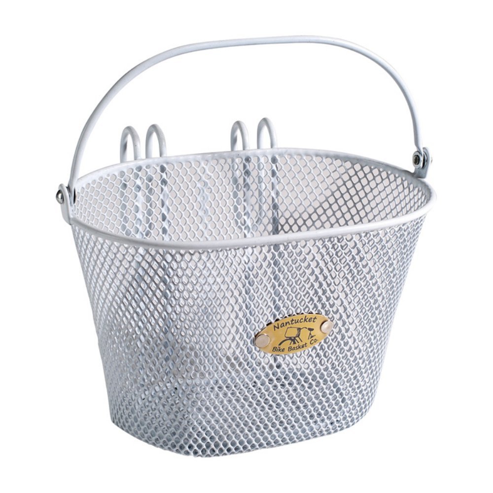 Nantucket Bicycle Basket Co. Kids' Surfside Wire Bike Basket - Perfect for Beach Cruisers, Family Bike Rides & Outdoor Adventures