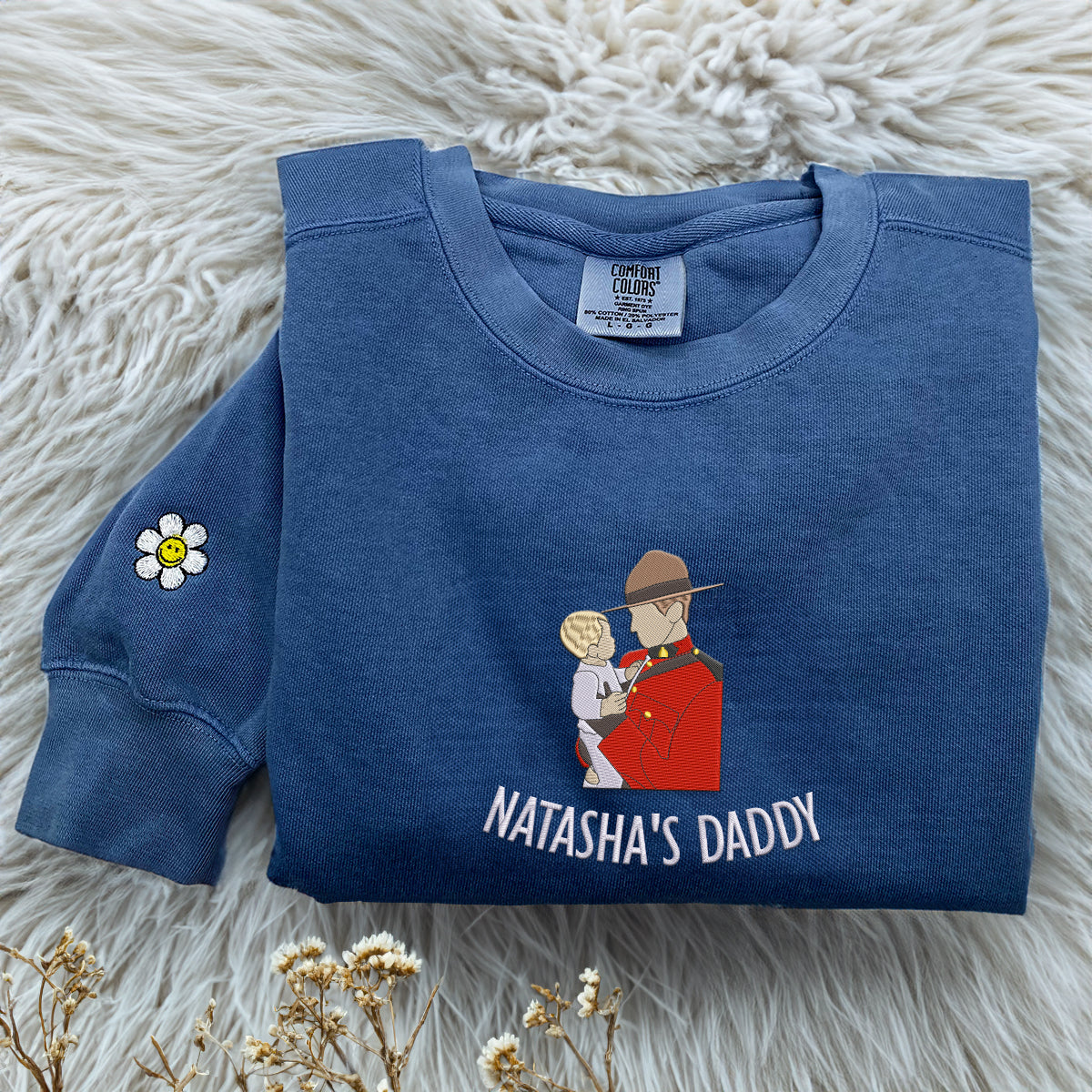 Comfort Color® Custom Embroidered World's Best Dad T-Shirt - Soft Cotton Casual Wear for Father's Day Gifts & Family Events