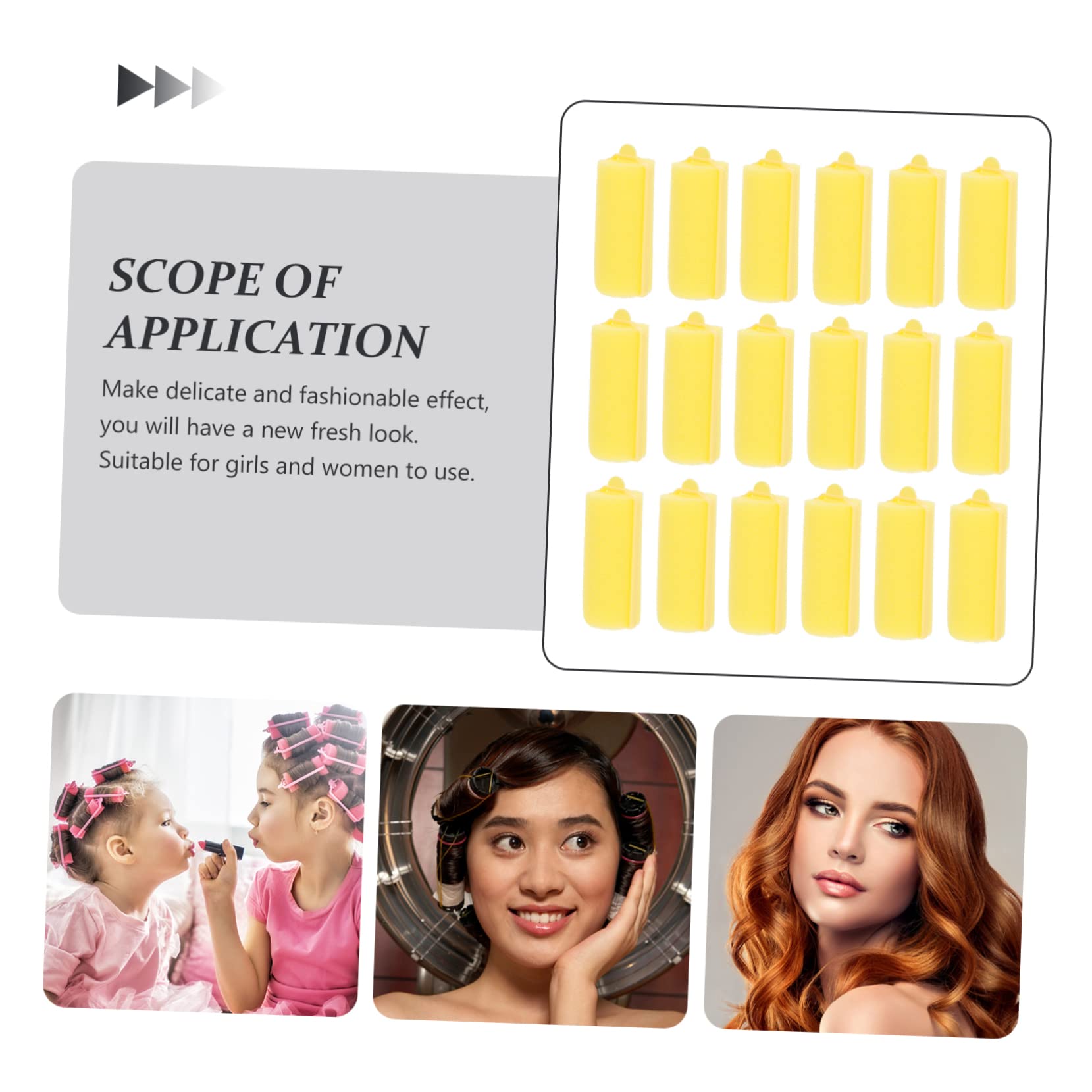 Minkissy 20pcs Sponge Hair Rollers for Long Hair - Overnight Non-Heat Curling Bands, No Damage Hair Styling Tools for Soft Waves & Curls - Perfect for Home, Salon, Travel & Special Occasions