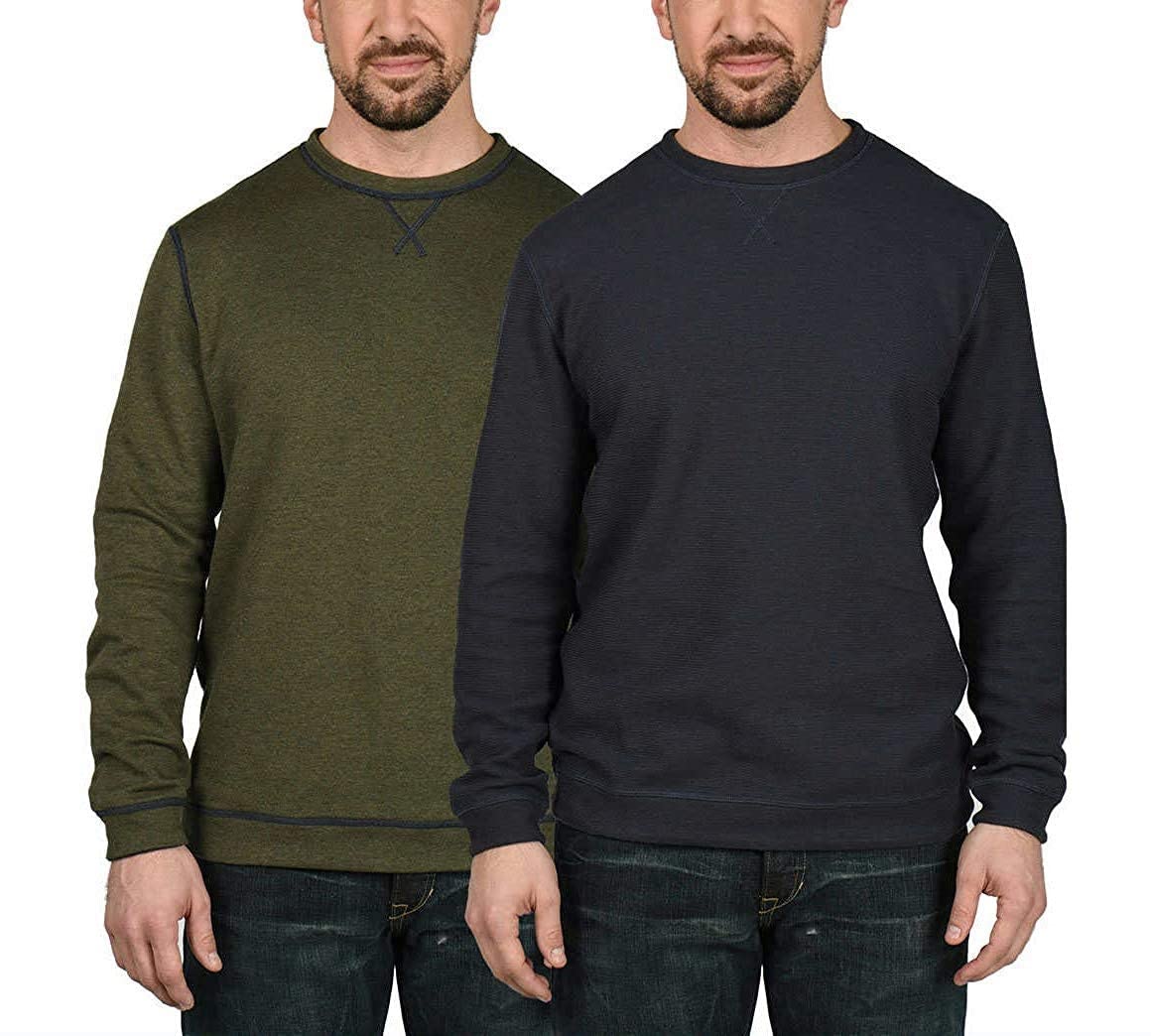 Island Sands Men's Reversible Crew Neck Sweatshirt - Comfortable & Stylish Pullover for Casual Wear, Gym, and Outdoor Activities