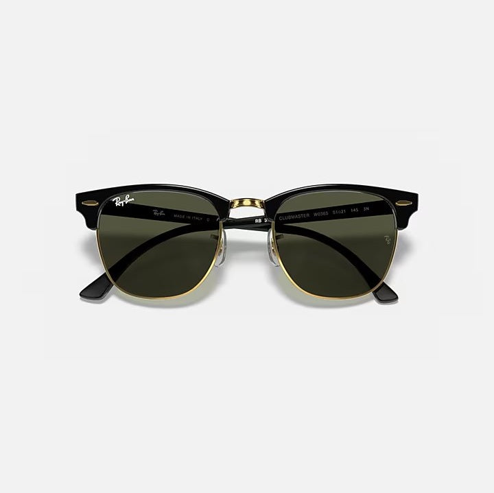 Ray Ban Clubmaster Sunglasses - Classic Black Frame with Arista Lenses for UV Protection | Perfect for Outdoor Activities, Driving, and Fashion Accessories
