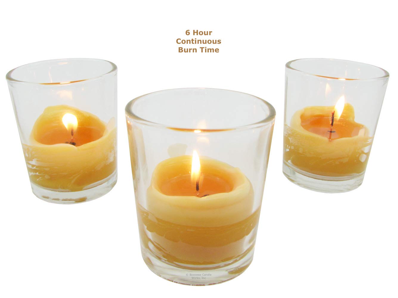 Premium 100% Pure USA Beeswax Candles - 10-Hour Burn Time Votive Set (Pack of 48) | Natural Scent, Clean Burning for Home, Wedding, Spa & Meditation Decor