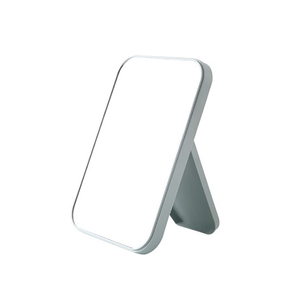 HEXONIQ® Foldable Portable Makeup Mirror - Light Blue Vanity Mirror for Travel, Camping, Home & Office Use | Compact Desktop Mirror with Adjustable Angle for Makeup, Skincare & Grooming