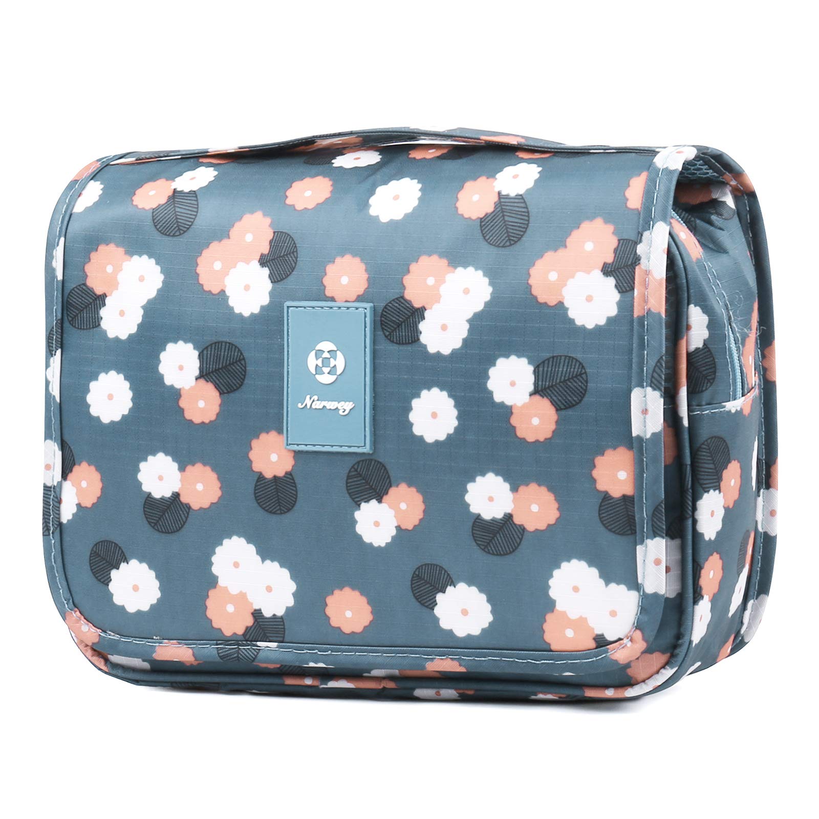 Narwey Hanging Travel Toiletry Bag for Women - Waterproof Cosmetic Makeup Organizer with Multiple Pockets | Perfect for Bathroom, Gym, Camping & Vacation Trips