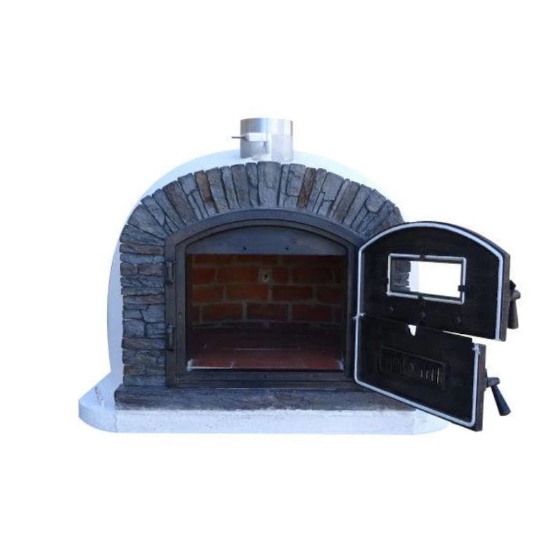 Premium Black Brick Pizza Oven for Outdoor Cooking - Ventura Wood Fired Oven for Backyard, Patio & Garden Pizza Parties