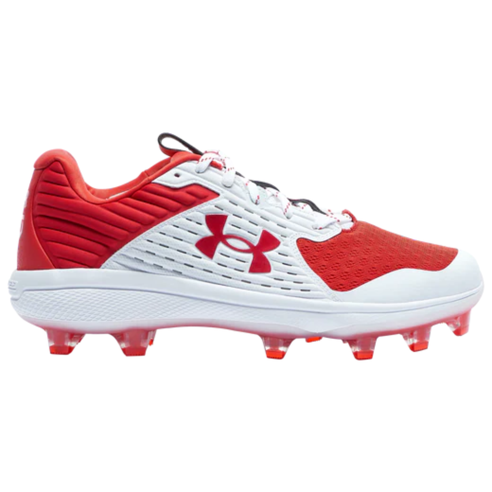 Under Armour Men's UA Yard Low TPU Molded Baseball Cleats - Red (3025591-600) | Lightweight & Durable Baseball Shoes for Training & Games