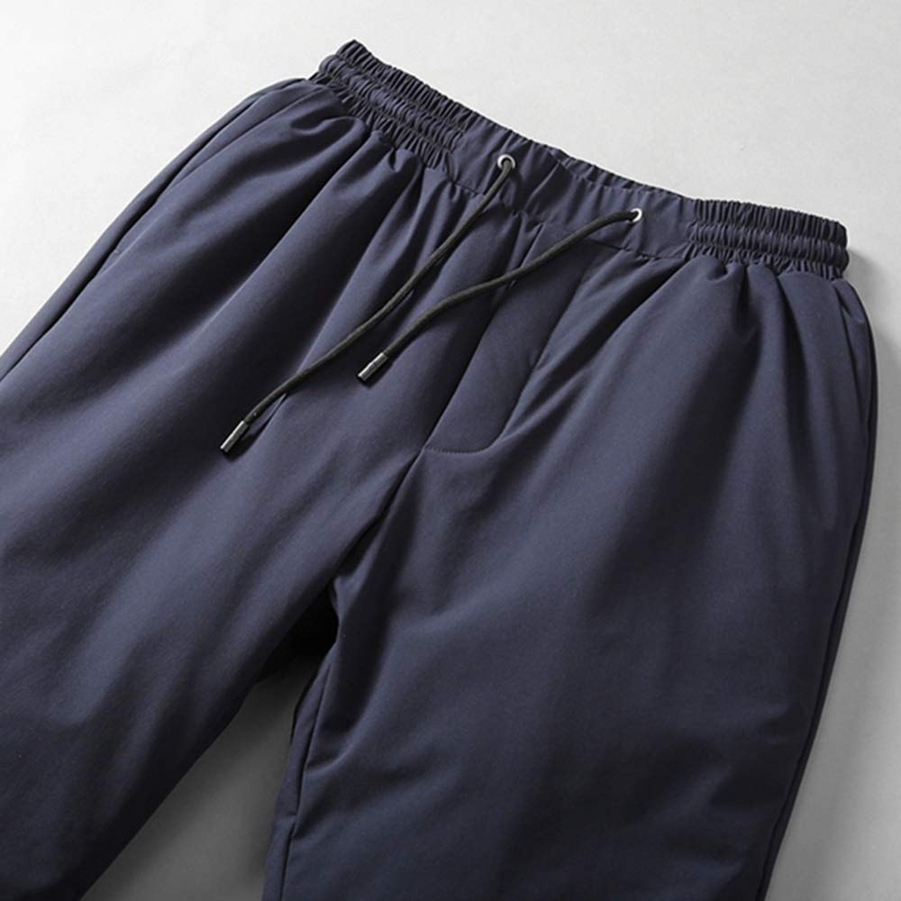 HUAHUA Men's Winter Warm Thermal Pants - White Goose Down Insulated, Double-Lock Temperature Retention, Thickened for Extreme Cold - Dark Blue, Size M - Perfect for Outdoor Activities, Skiing & Casual Wear