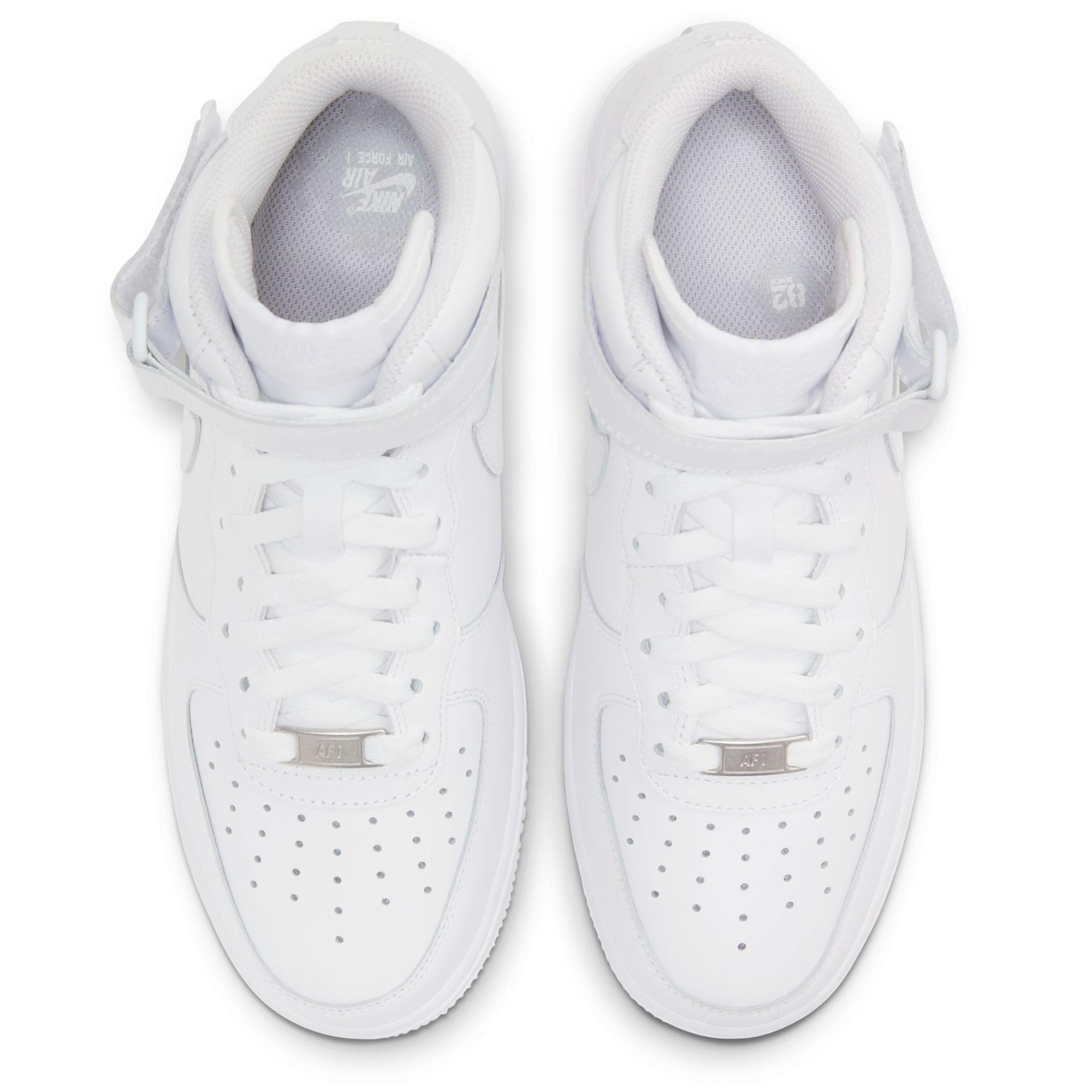 Nike Women's Air Force 1 '07 Mid Sneakers - Size 8.5 US - White/White - Casual & Athletic Shoes for Everyday Wear, Gym & Street Style
