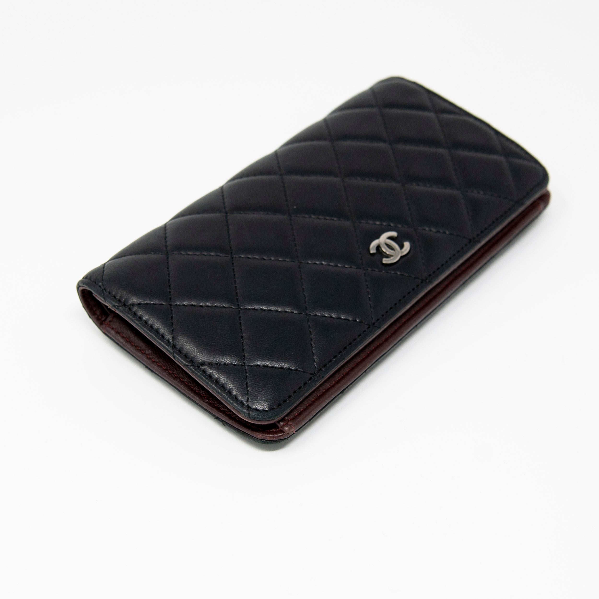 Chanel Black Lambskin Long Flap Wallet for Women - Luxury Leather Card Holder & Money Organizer - Perfect for Everyday Use, Travel, and Special Occasions
