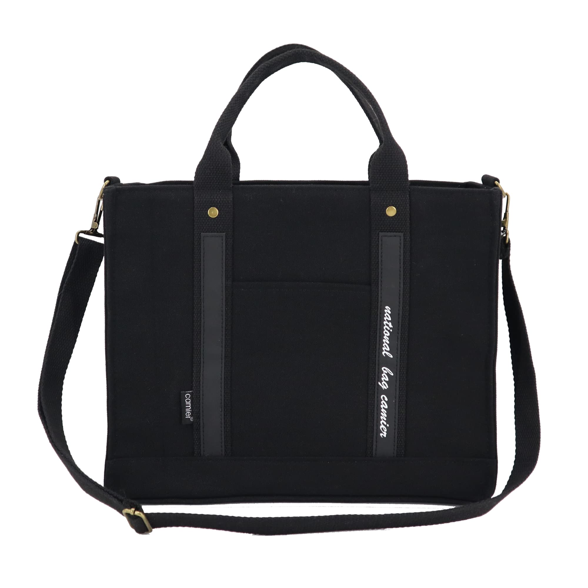 Stylish Large Canvas Tote Bag for Women - Crossbody Shoulder Bag Purse - Durable Work Handbag for Office, Travel & Shopping