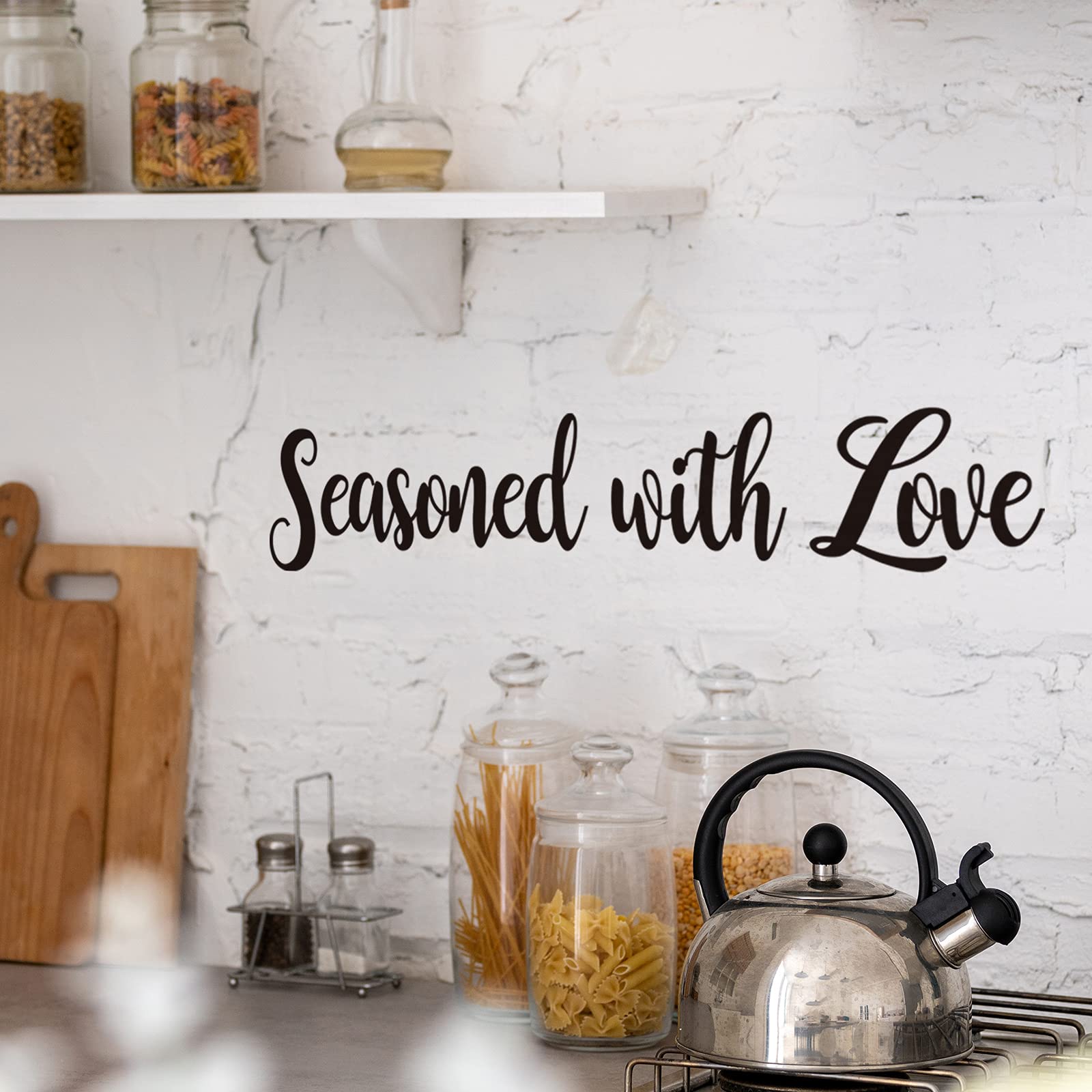 3 Pieces Kitchen Wall Decal Set - Dining Room Rules Vinyl Stickers, Kitchen Utensil Wall Art for Home Decor, Perfect for Kitchen and Dining Room Decoration