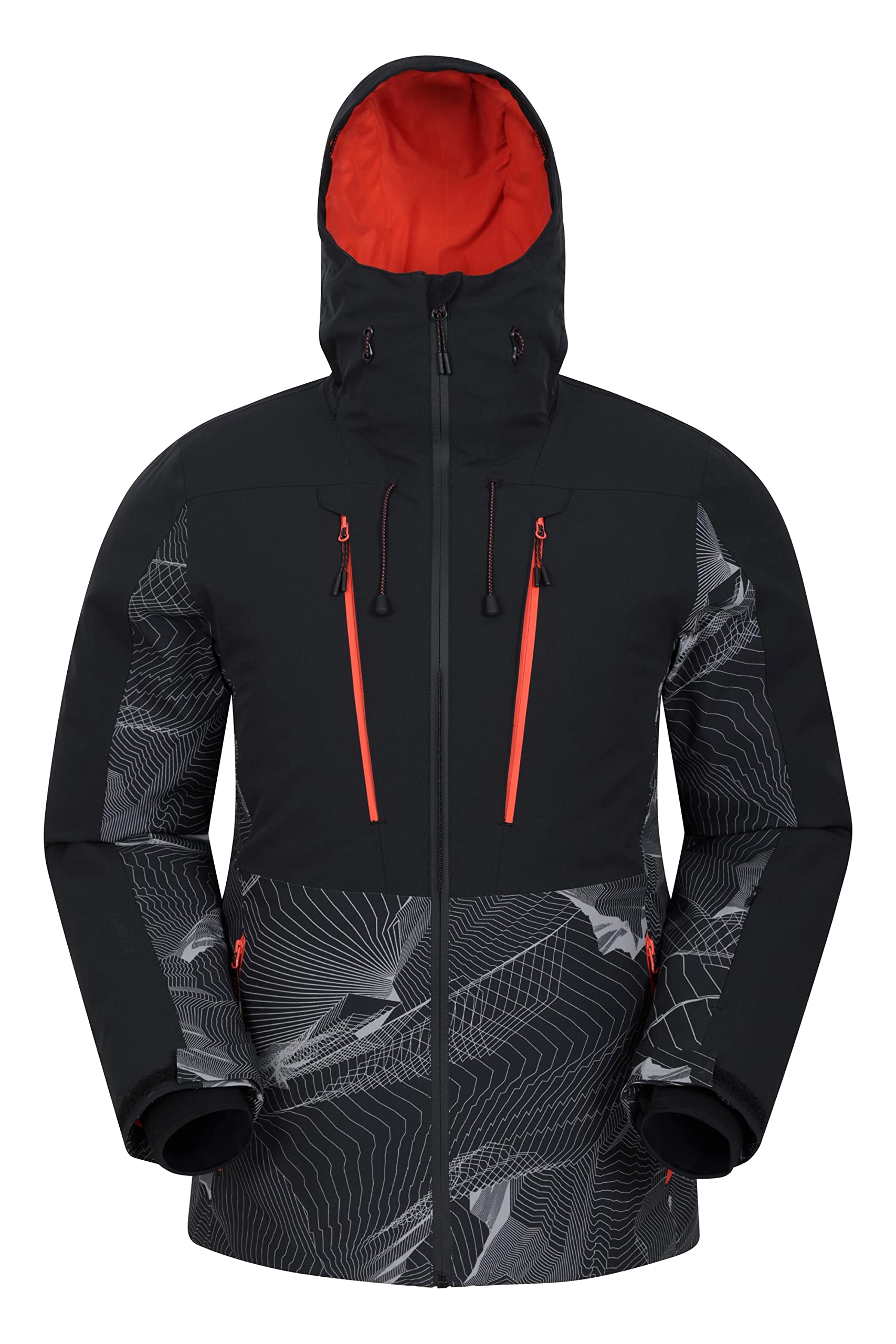 Mountain Warehouse Men's Extreme Padded Ski Jacket - Waterproof Breathable Winter Jacket with Taped Seams for Skiing, Snowboarding & Cold Weather Outdoor Activities