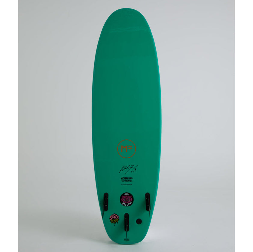 MF Mick Fanning Beastie 7'0 Super Soft Tri Surfboard - High Performance Aqua Marine Surfboard for All Wave Conditions | Perfect for Beginners and Pro Surfers at Beach, Reef Breaks and Small Waves