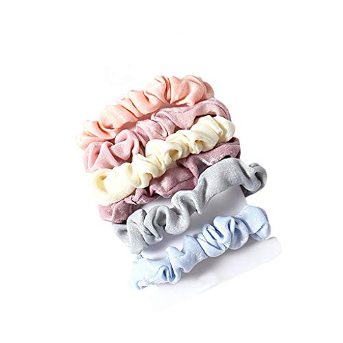 FIN86 Women's Cute Colorful Fabric Hair Rings - Simple Hair Ties & Headbands for Girls and Women (One Size) - Perfect for School, Work, and Everyday Styling