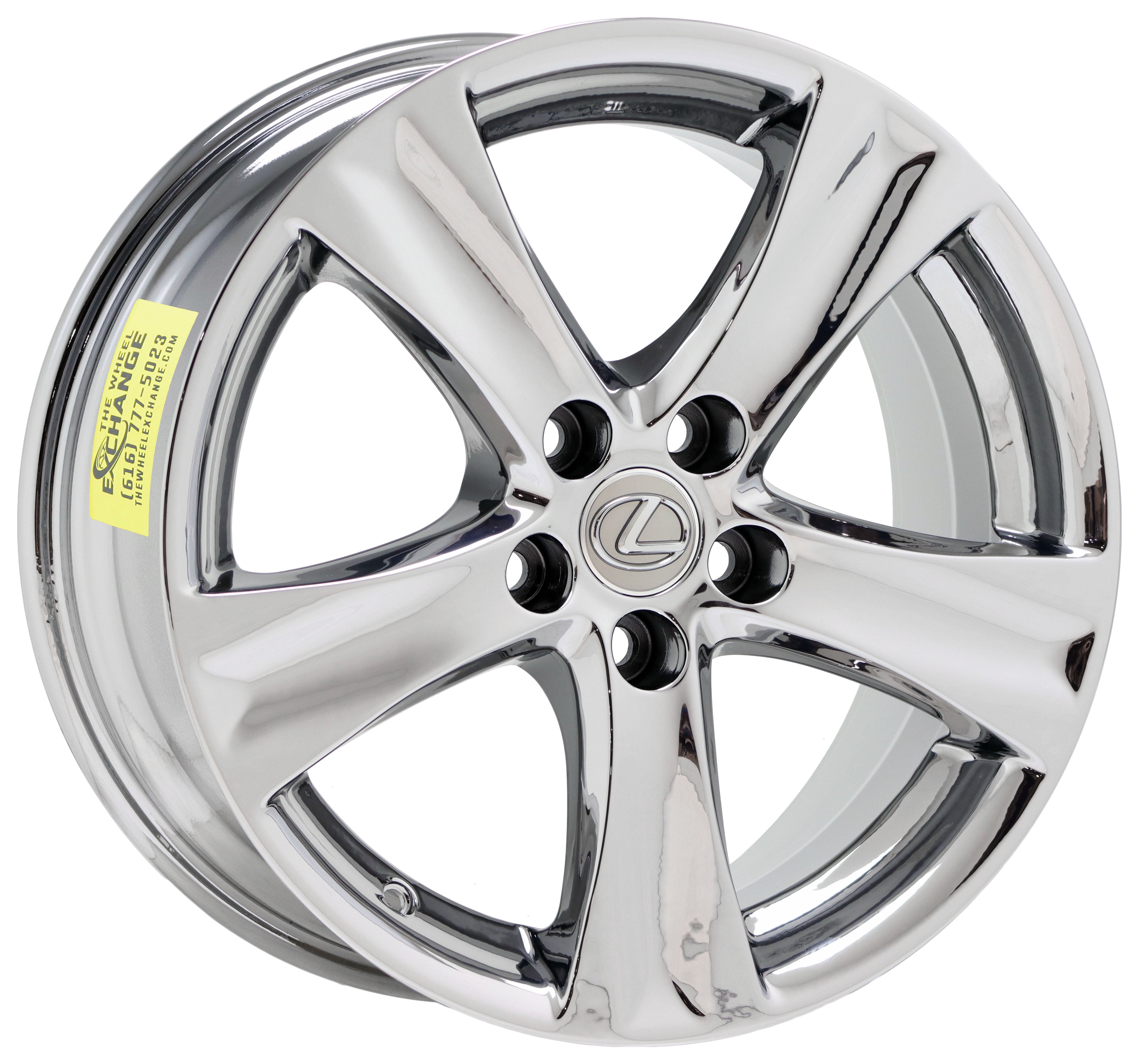 18x8.5 Lexus IS250 IS350 Rear Bright Chrome Wheel Rim Factory OEM Set 74239 - Perfect for Luxury Car Upgrades & Replacement Parts