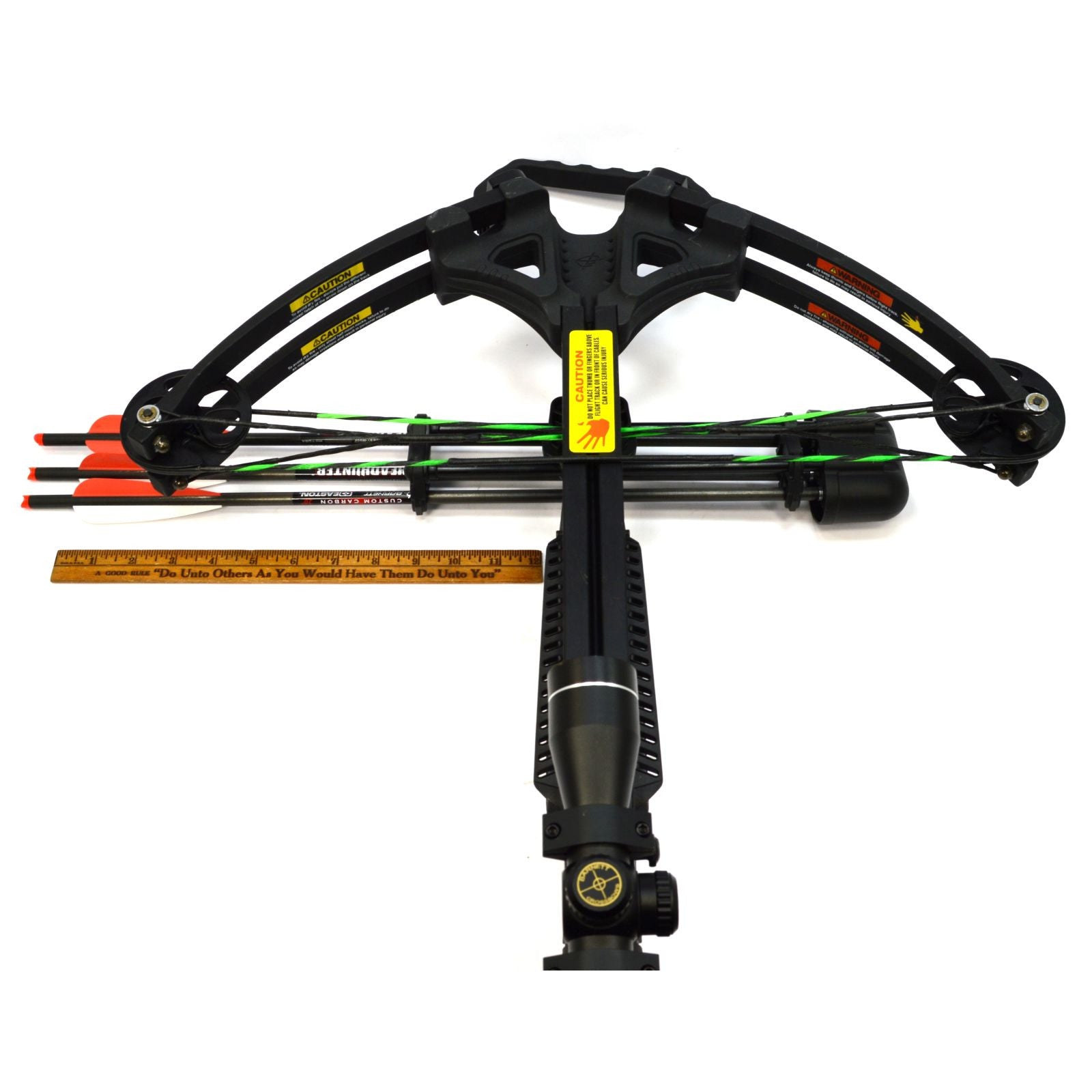 Barnett Game Crusher Crossbow with 3 Headhunter Arrows & 4x32 Scope - High Power Hunting Crossbow for Deer & Big Game - Perfect for Outdoor Hunting & Target Practice