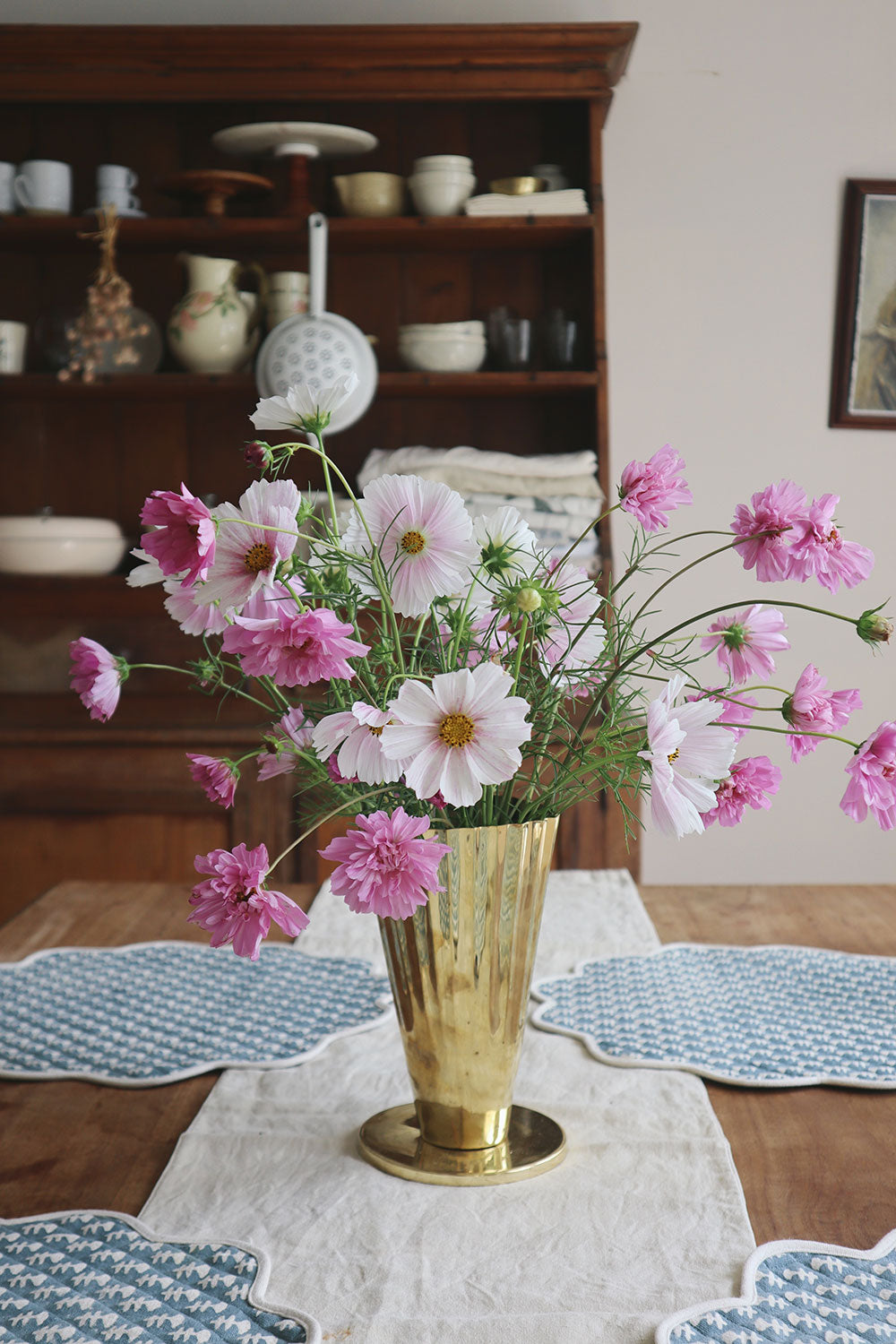 Handmade Fluted Sweetgrass Vase - Natural Woven Decorative Vase for Boho Home Decor, Wedding Centerpieces & Rustic Farmhouse Style