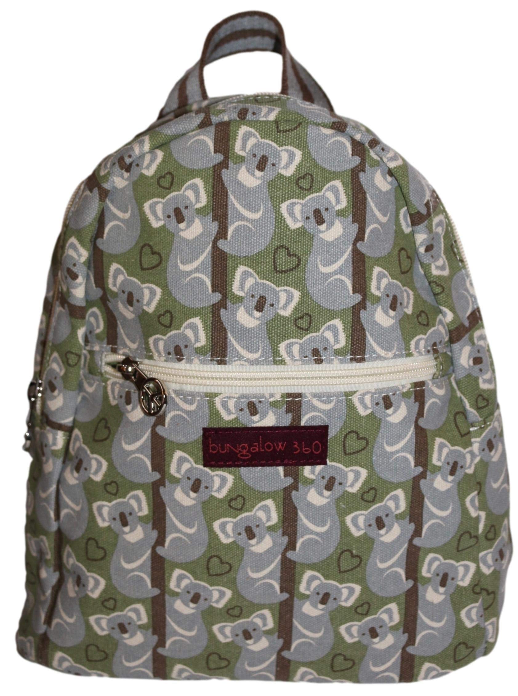 Bungalow 360 Mini Backpack for Adults - Cute Koala Bear Design Small Crossbody Bag for Women & Men - Perfect for Travel, Hiking, and Everyday Use