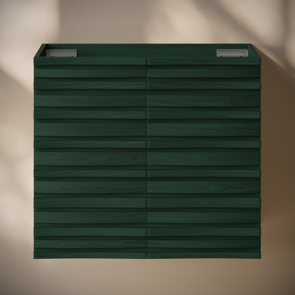 Green Oak Wall Mounted Bathroom Vanity Cabinet 24