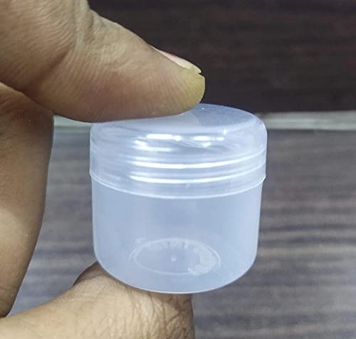Shree Mahalaxmi 24Pcs 10ml Empty Cosmetic Jars - Transparent Plastic Containers for Eyeshadow, Face Cream & Makeup Storage - Perfect for DIY Beauty Products & Travel Organizers