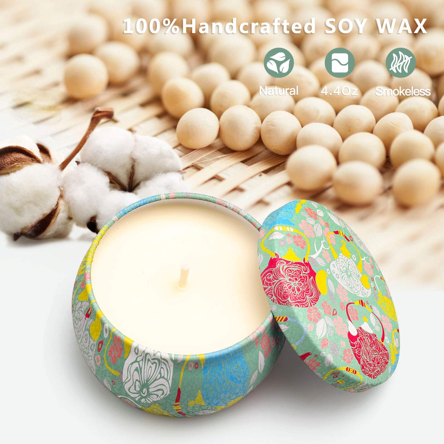 4-Pack Scented Soy Candles (4.4oz) - Aromatherapy Stress Relief Candles for Home, Bath & Relaxation - Perfect Gifts for Women (Birthday, Christmas, Thanksgiving, Get Well Soon) - Create Cozy Atmosphere for Bedroom, Bathroom & Meditation Spaces