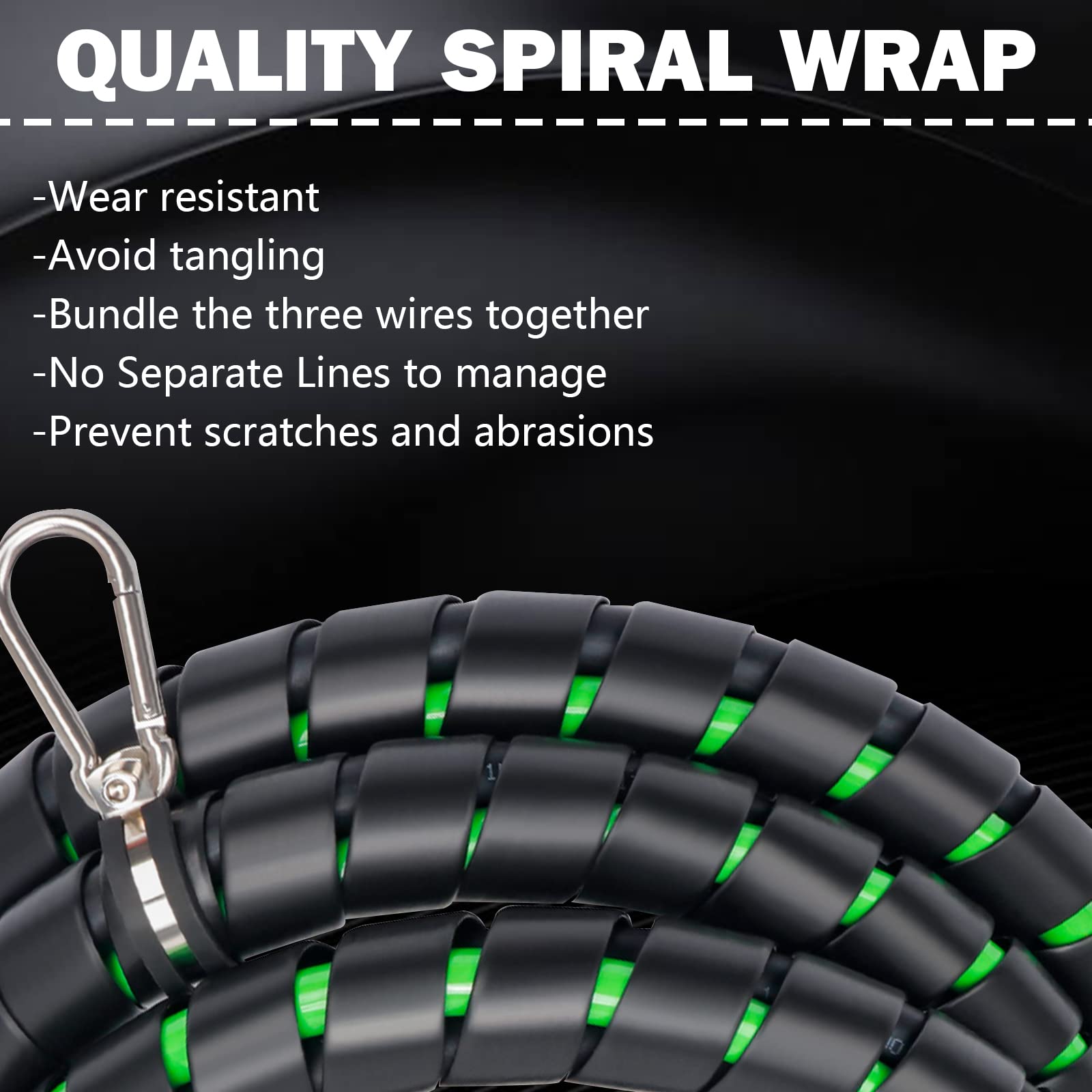 KOOTANS 15FT Semi Truck Air Lines Kit - 3-in-1 Trailer Cord & Air Brake Hoses Assembly with 7-Way ABS Electric Power Line | Durable Air Hoses Kit for Semi Truck, Trailer & Tractor | Ideal for Long-Haul Transport & Heavy-Duty Towing