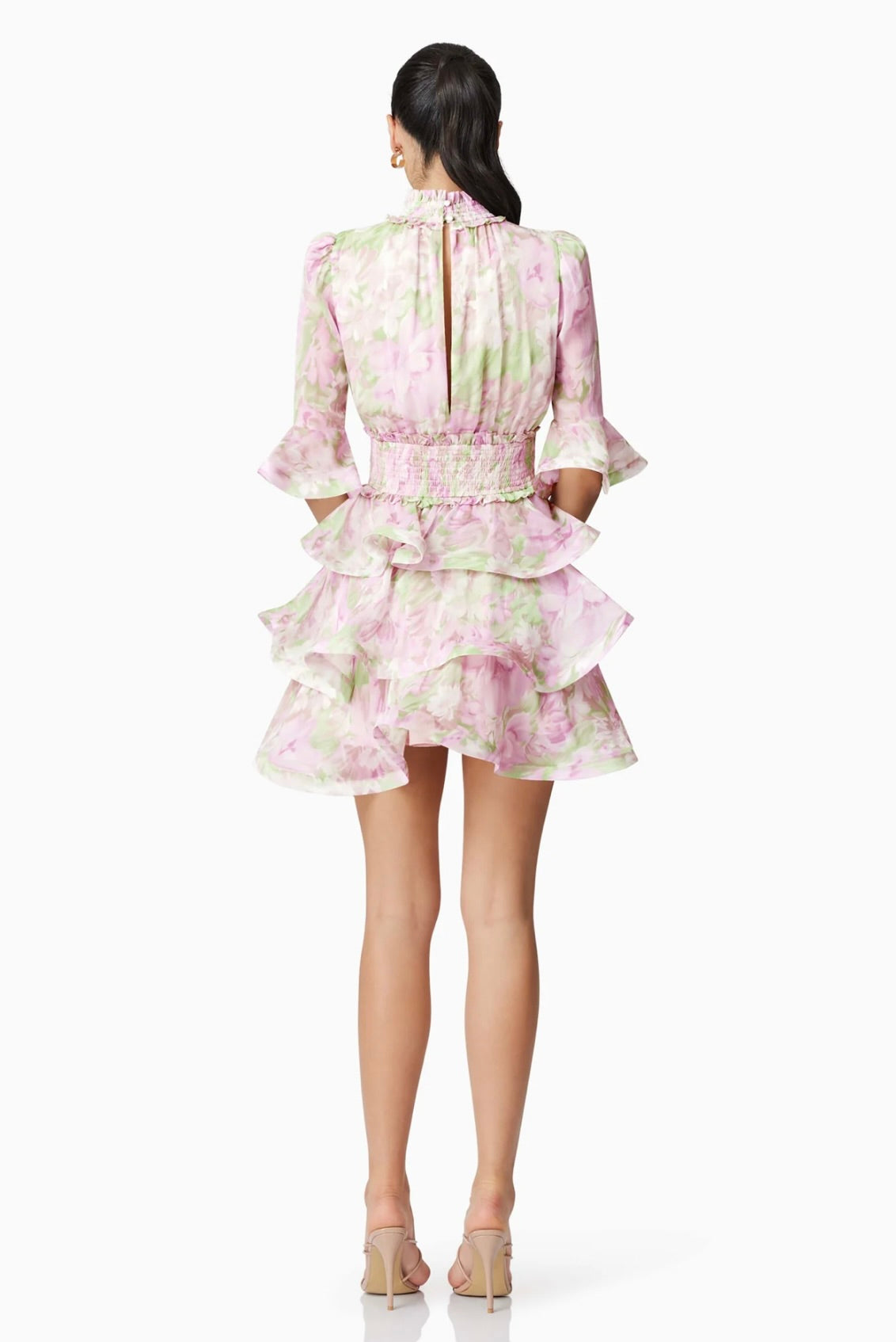 Morgan Floral Print Tiered Mini Dress - Women's Summer Boho Party Dress for Beach, Vacation & Date Night