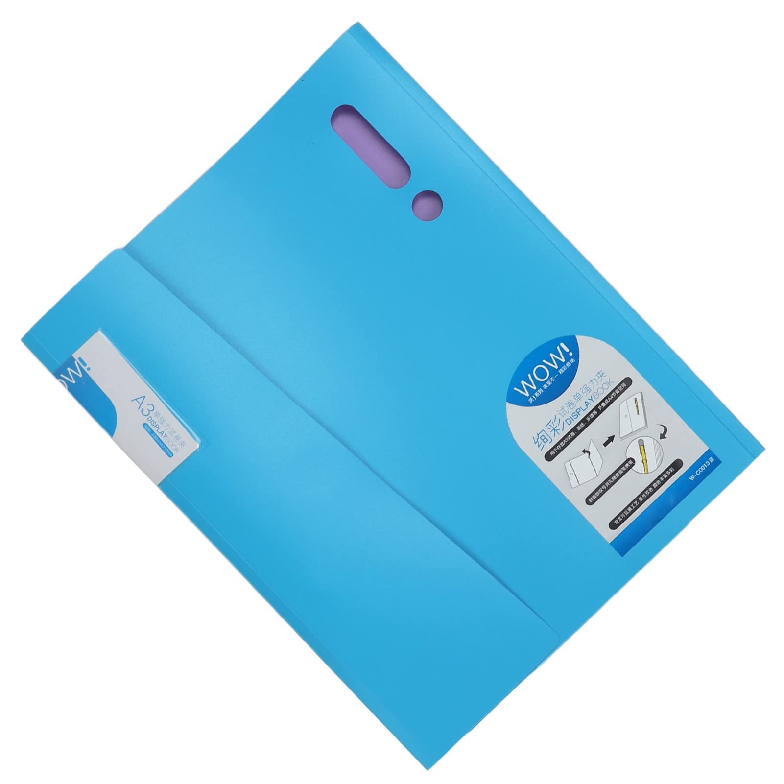 Elastic File Folder - Multi-Layer Portable A3 A4 Paper Holder for Students, Office & School Supplies - Thickened Design for Test Paper Storage (Blue, W-C0013) - Perfect for Organizing Documents, Homework & Office Files
