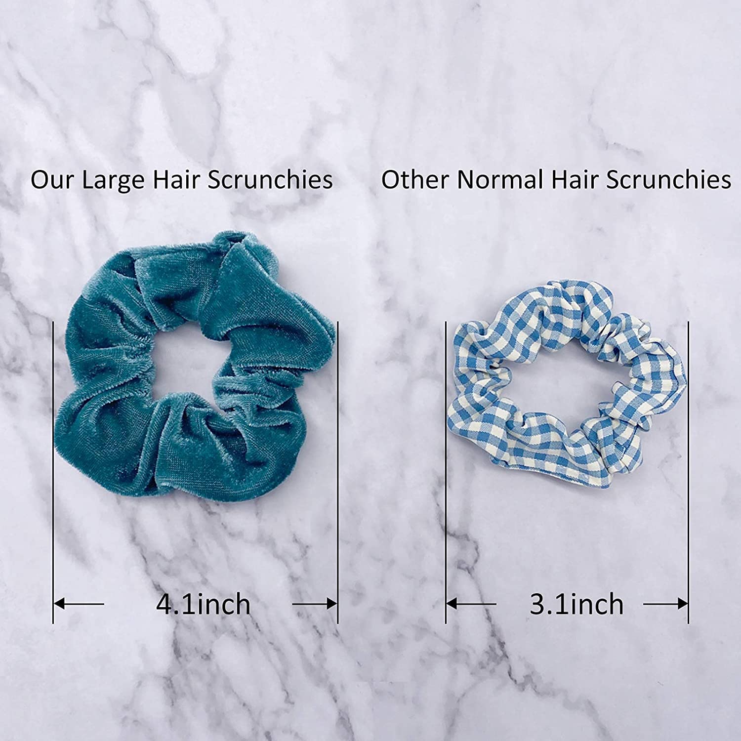 Belicia 8-Pack Velvet Hair Scrunchies for Women - Soft Hair Ties in 8 Colors for Work & Gym