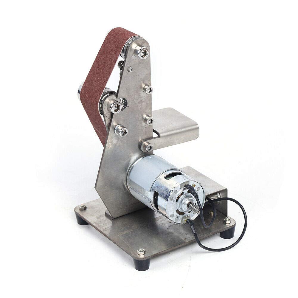 Electric Belt Grinder - 775 Motor Mini Belt Sander for Metal Wood Polishing & Grinding | DIY Workshop, Knife Sharpening, Metal Fabrication Tool