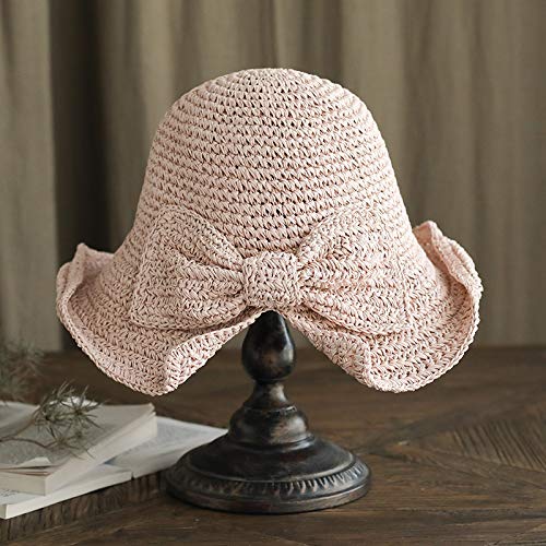 Stylish Women's Wide Brim Raffia Sun Hat with Bow - UPF 50+ UV Protection Summer Beach Hat for Outdoor Activities, Vacations & Pool Parties (Color: 8)