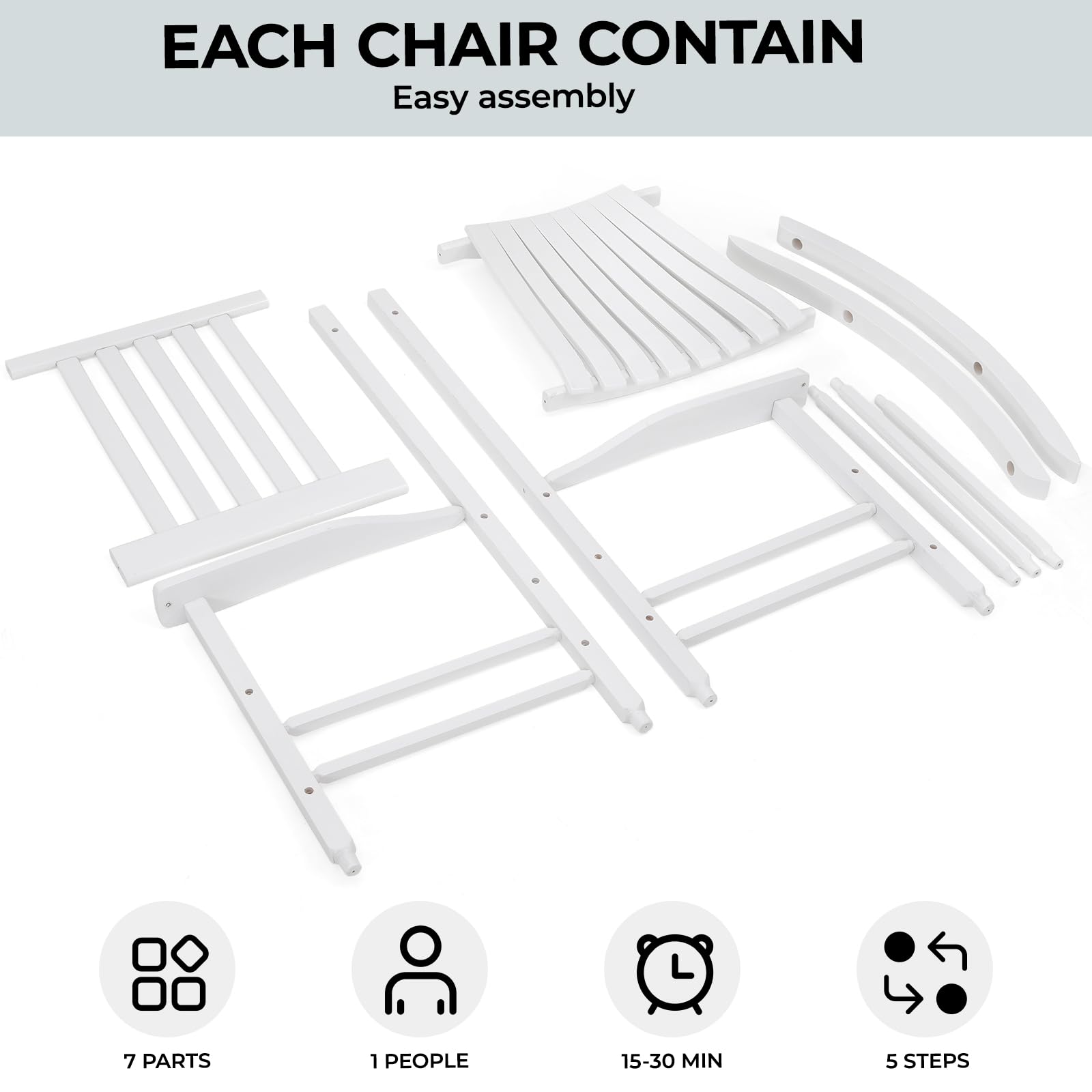 TLGREEN Solid Wood Oversized Outdoor Rocking Chair - Wide Seat All-Weather Patio Porch Rocker - Easy Assembly Indoor/Outdoor Use (White) - Perfect for Backyard Relaxation & Garden Lounging