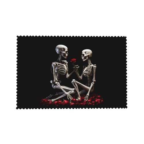 Skull Skeleton Red Rose Love