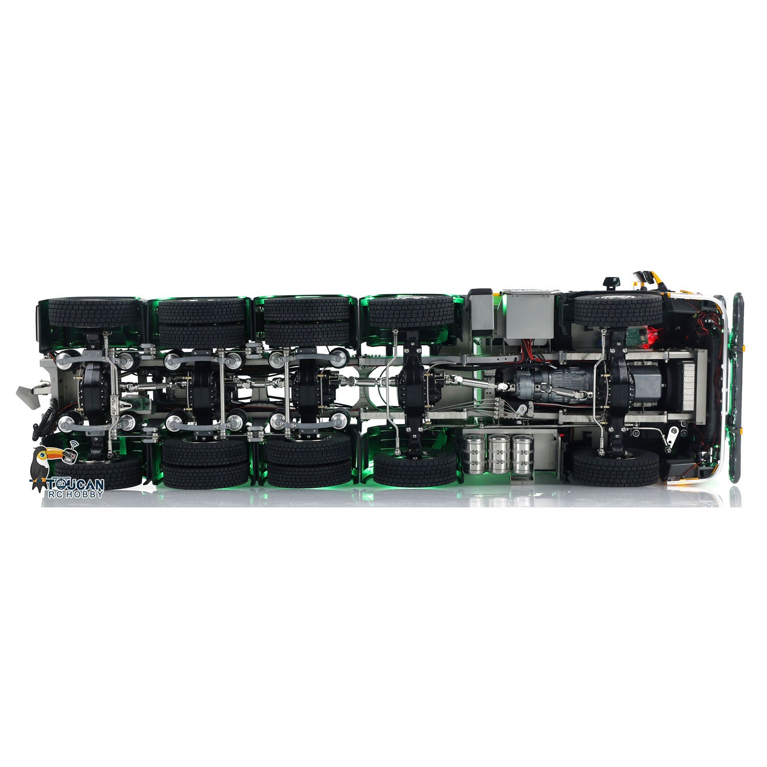Unitru 02 FH16 1/14 Scale 10x10 Metal Chassis Remote Control Tractor Truck RTR RC Lorry Car Model with ST8 Radio, Battery, Smoke & Light - 3 Speed Modes for Off-Road Racing & Collectors