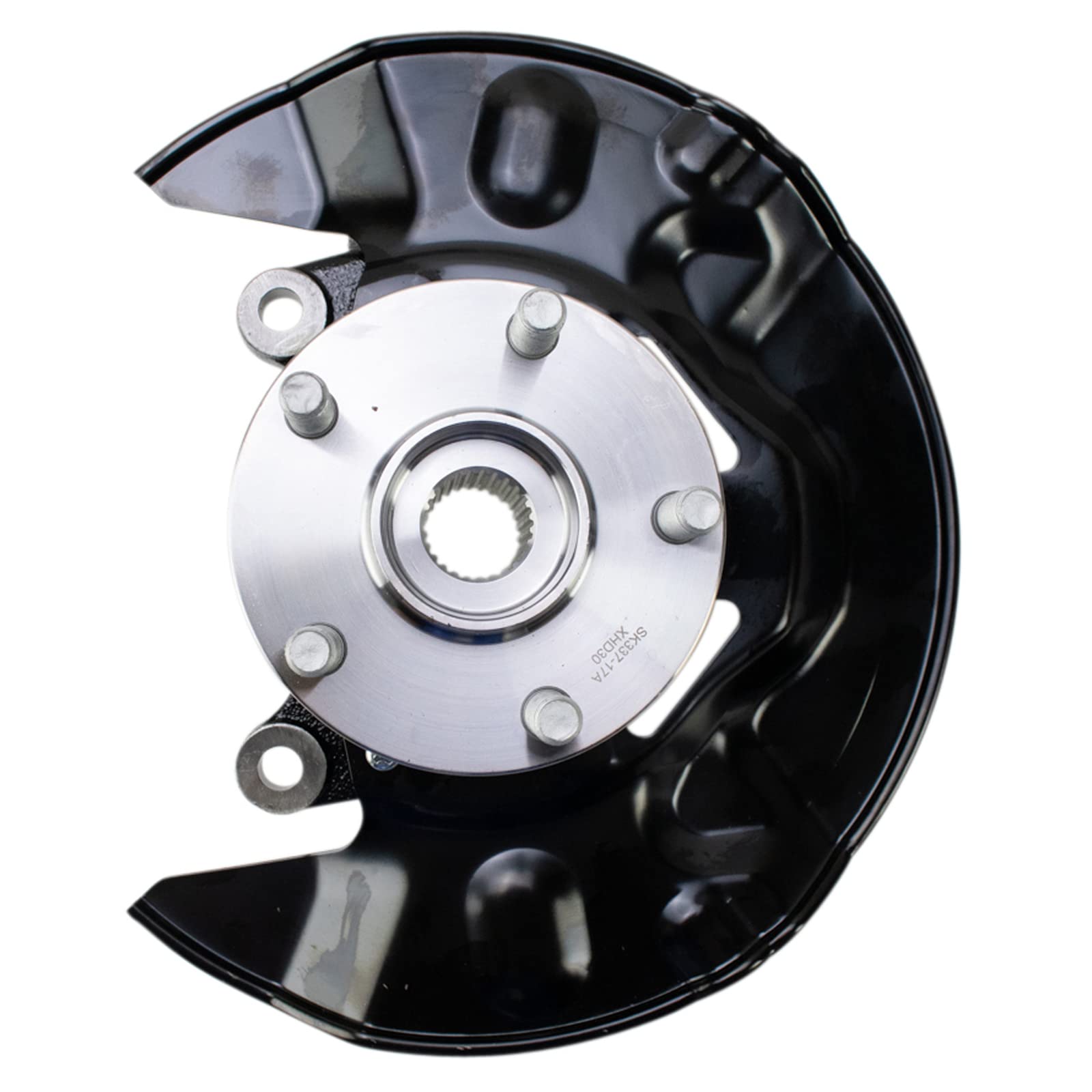 TRQ Front Left Wheel Bearing & Hub Assembly with Knuckle - Compatible with Toyota Matrix FWD 2003-2013 | Durable Replacement Part for Smooth Ride | Perfect for City Commuting & Highway Driving