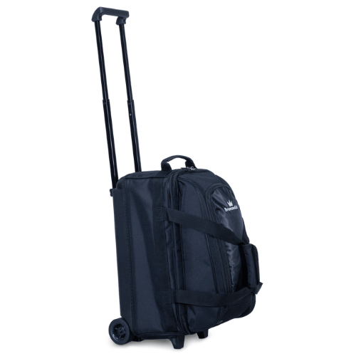 Brunswick Zone Double Roller Black Bowling Bag - Durable 2-Ball Carrier for League & Practice - Perfect for Bowling Enthusiasts & Tournament Players