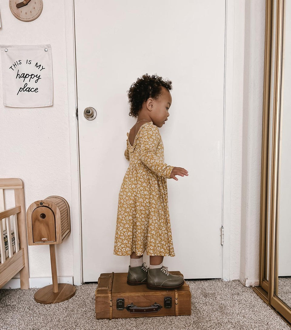 Pine Green Antigua Kids Leather Boots - Waterproof & Comfortable for Outdoor Play, Hiking, and Winter Wear