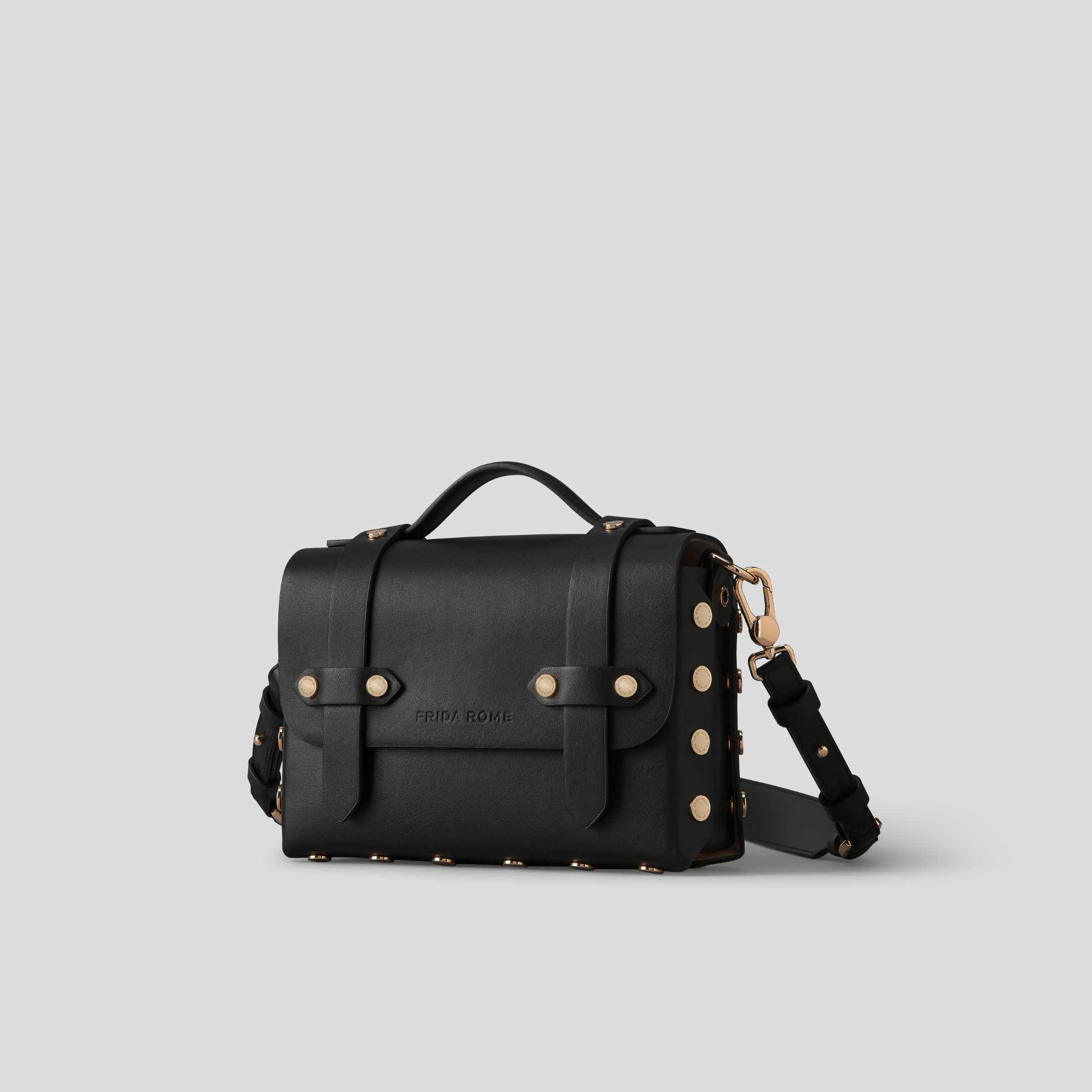 Vegan Cactus Leather Studded Crossbody Bag for Women | Black | Stylish & Sustainable Fashion Accessory for Parties, Travel & Everyday Use