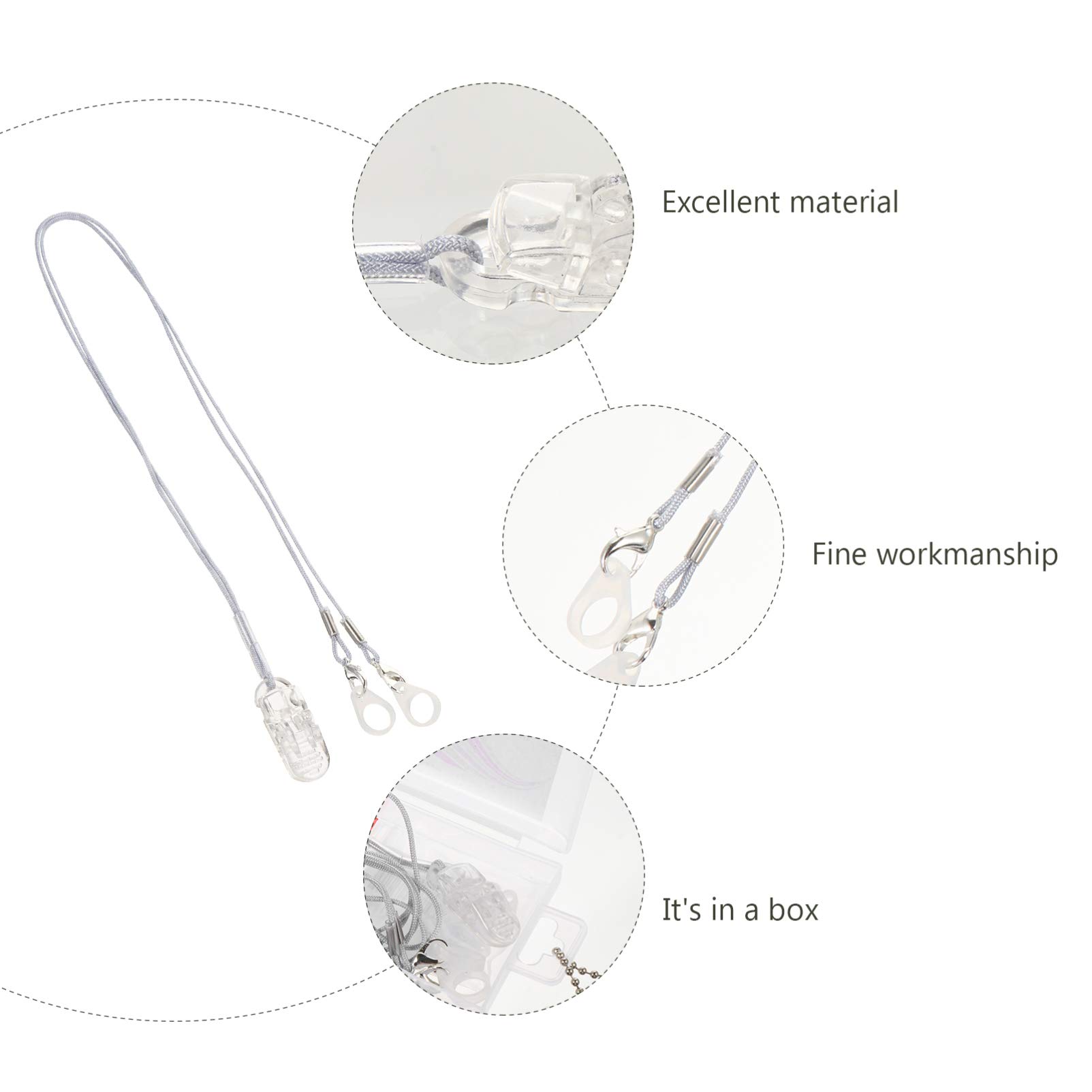 Anti-Lost Clip Lanyard with Adjustable Rope - Secure & Portable ID Badge Holder for Adults & Seniors - Perfect for Work, Travel, and Outdoor Activities