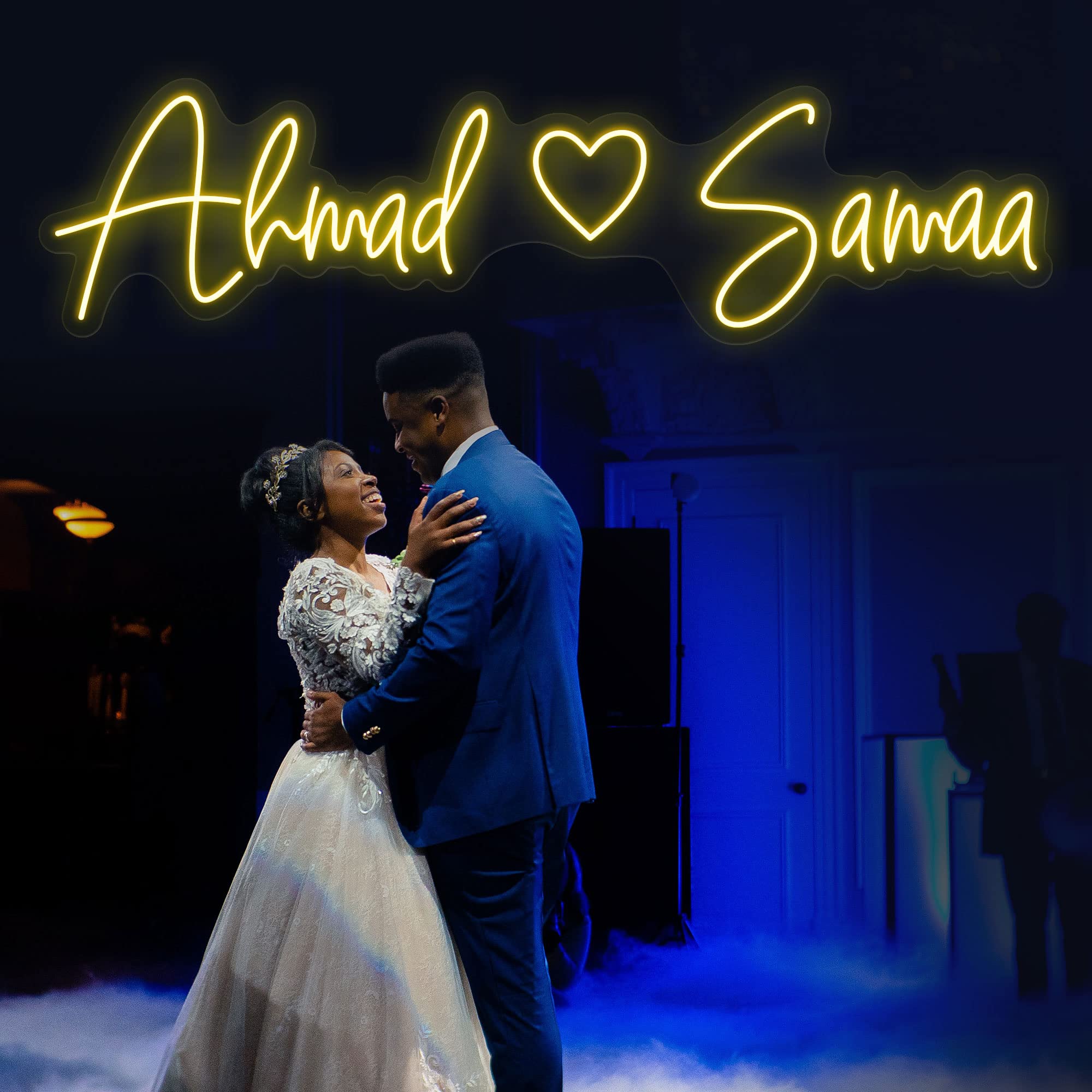 Custom LED Neon Sign - Personalized Name & Logo Neon Light for Wedding, Birthday Party, Home, Bedroom, Living Room, Game Room & Bar Decor - Wall Art Gift for Mother's Day, Anniversary & Special Occasions - Perfect for Indoor & Outdoor Lighting
