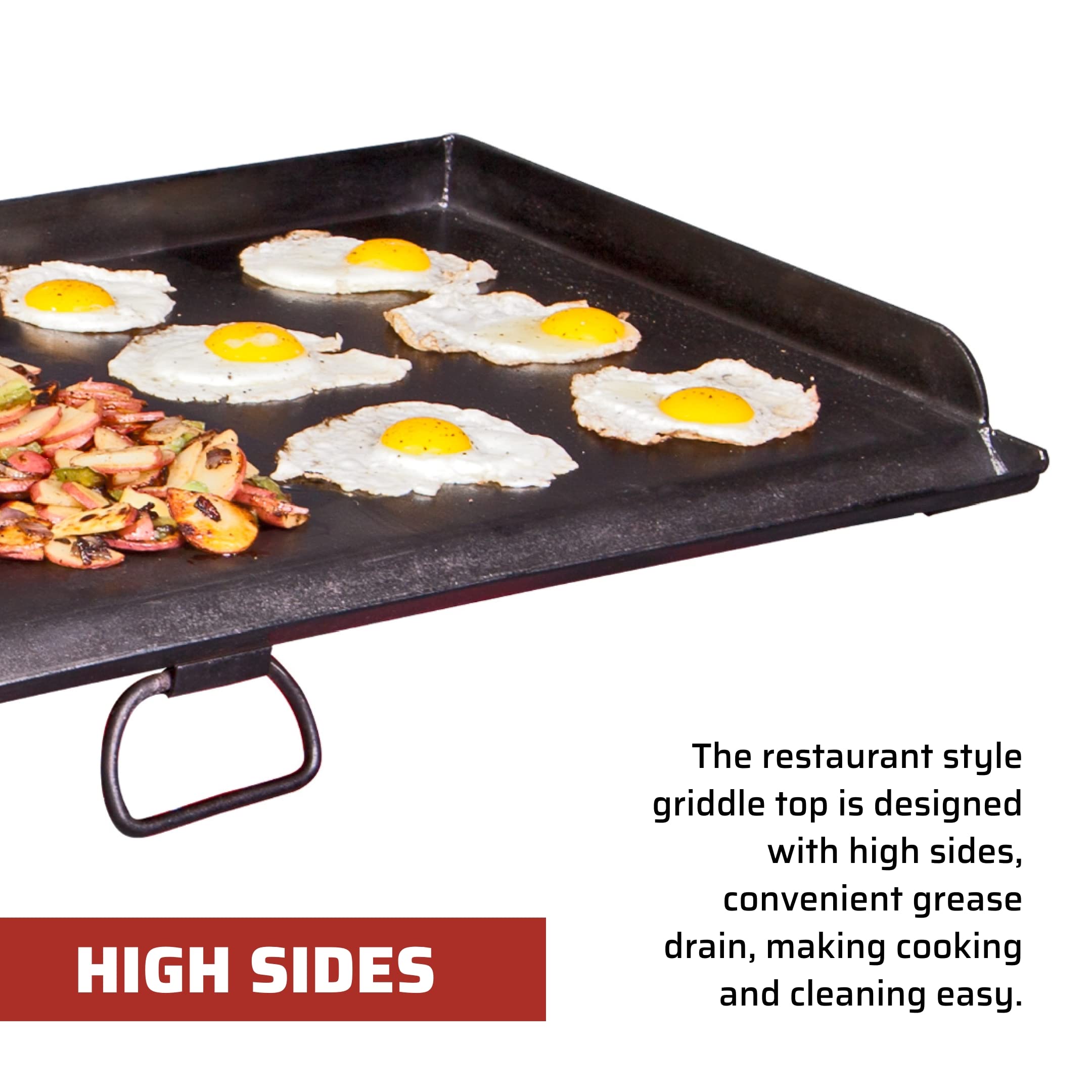 Camp Chef 3-Burner Griddle - Professional Flat Top Griddle for Outdoor Cooking - Compatible with 16