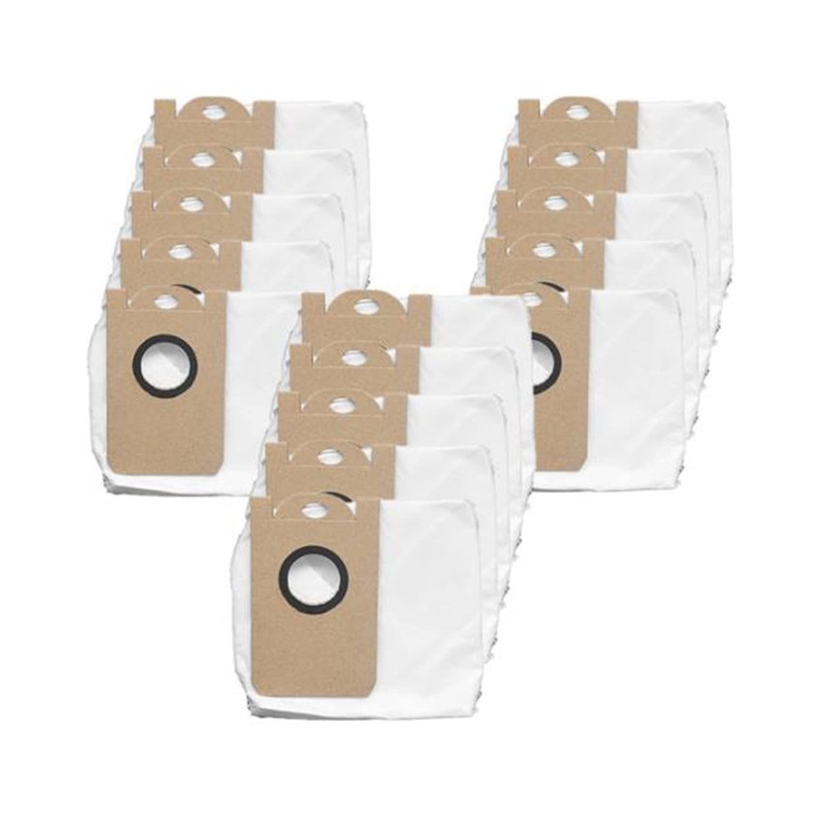 15-Pack Replacement Dust Bags for XIAOMI VIOMI S9 Robot Vacuum - Compatible Dustbin Accessories - White Vacuum Cleaner Parts - Perfect for Pet Hair & Hardwood Floors Cleaning