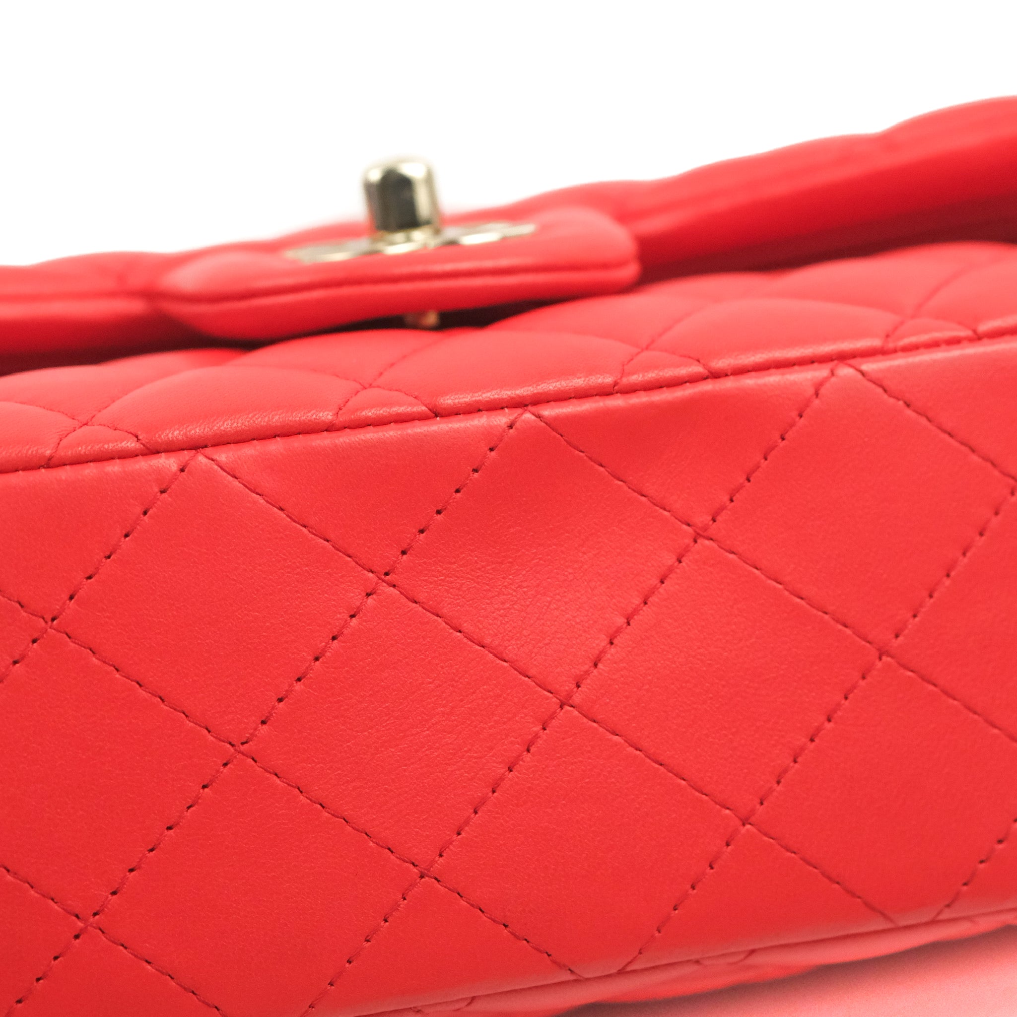 Chanel Classic Medium Double Flap Bag - Red Lambskin Leather with Gold Hardware | Luxury Designer Handbag for Women, Perfect for Parties, Weddings & Everyday Elegance
