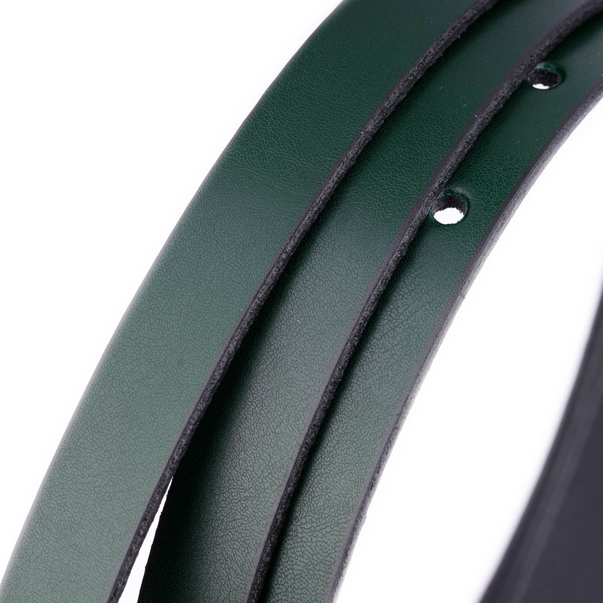 1.5cm Forest Green Leather Belt Strap for Loewe Buckles - Women's Replacement Strap for Handbags, Purses & Accessories | Durable & Stylish Fashion Accessory