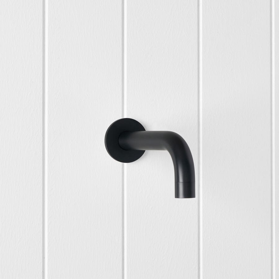 Sydney Wall Spout Matte Black - Modern Bathroom Faucet for Sink, Basin, and Vanity - Perfect for Home, Hotel, and Commercial Use