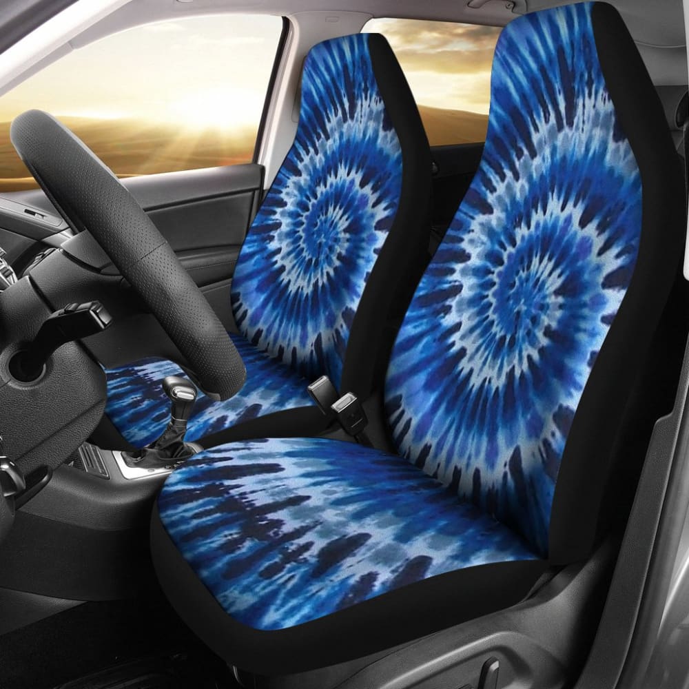 Abstract Tie Dye Car Seat Covers - Waterproof & Breathable Universal Fit for Cars, SUVs, Trucks - Boho Hippie Style Auto Accessories for Road Trips & Daily Commute