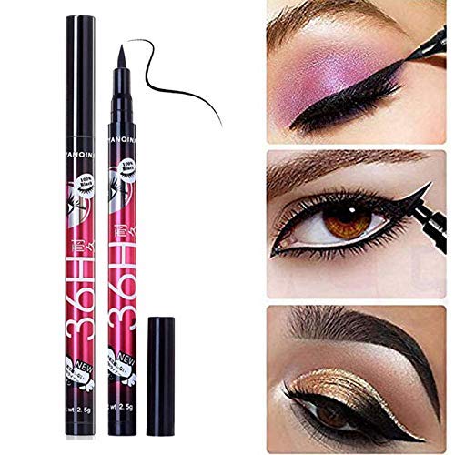 MAPPERZ 36H Waterproof Eyeliner Pencil - Long Lasting, Smudge Proof, Water Resistant Liquid Eye Liner for Women - Black (1 Pack) | Perfect for Swimming, Gym & Everyday Makeup