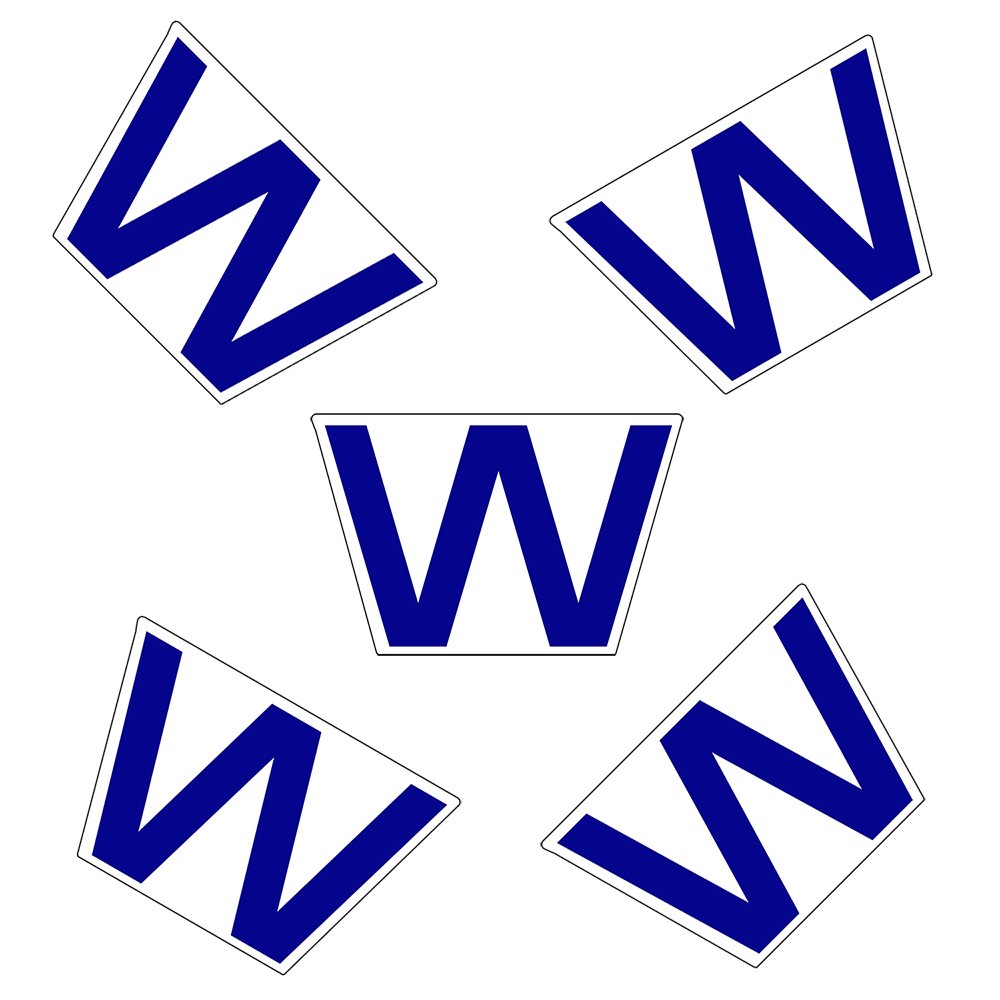 W Sticker - Waterproof Vinyl Decals for Laptops, Phones & DIY Crafts - Perfect for Personalizing Devices, Scrapbooking & Home Decor