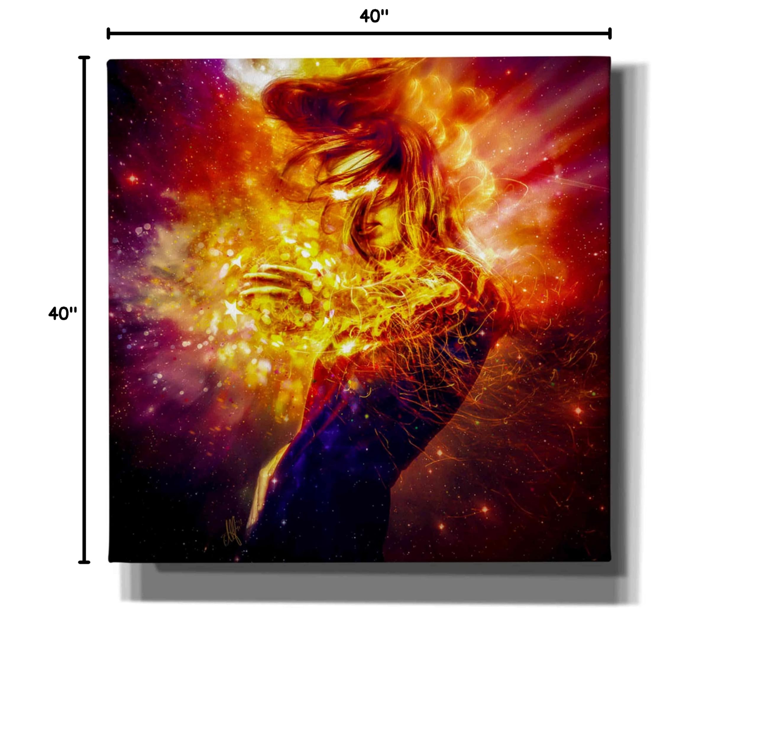 Cortesi Home 'Magic' by Mario Sanchez Nevado - 40x40 Inch Modern Canvas Wall Art for Living Room, Bedroom & Office Decor | Stretched Framed Ready to Hang